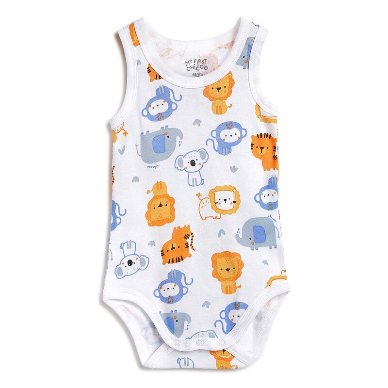 Infants Multicolor Printed Sleeveless Bodysuit (Pack Of 4) image number 1